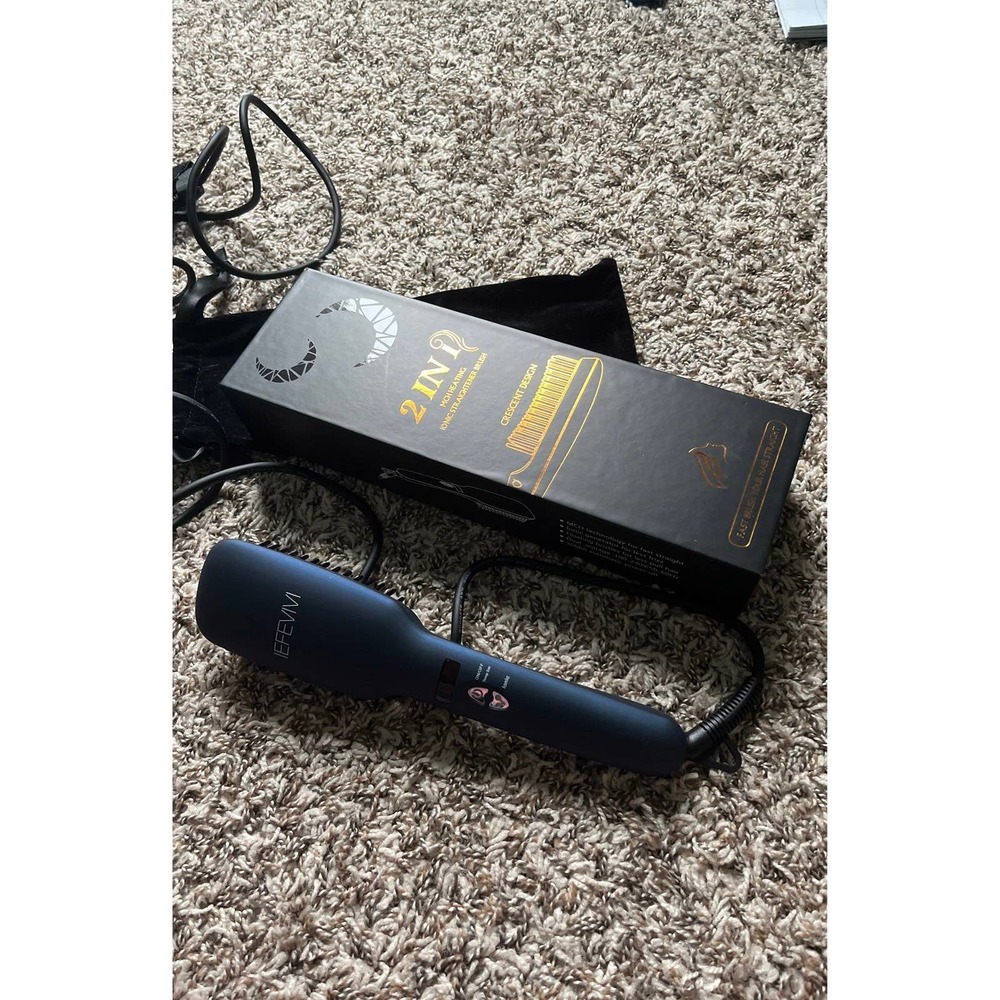 2 in 1 ionic straightener brush
